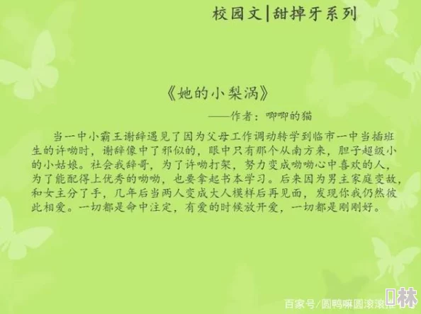 他的小梨涡无删减免费阅读小说已更新至第100章男女主感情升温