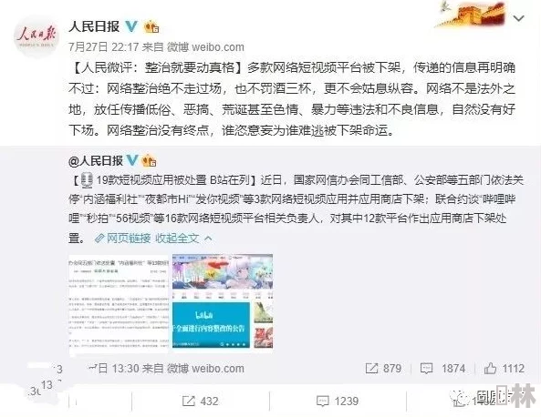 污视频网站在线看网友称内容低俗传播不良信息影响青少年